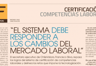 Edición Especial Certificación de Competencias Laborales en Diario Financiero