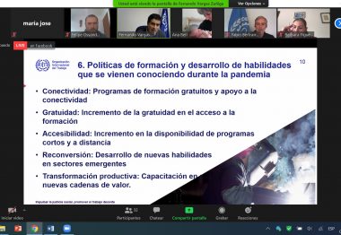 Seminario aborda desafíos en materia de formación y competencias laborales en el marco de la crisis sanitaria
