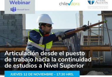 CFT San Agustín y ChileValora realizan webinar para dar a conocer articulación entre ambas instituciones